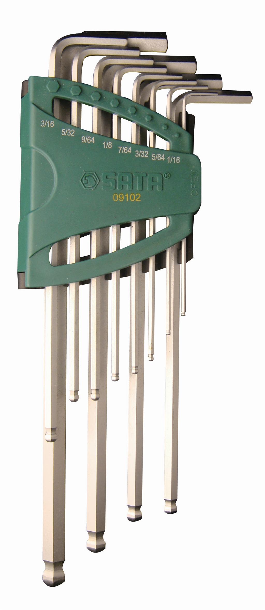 12件英制长球头内六角扳手 09102